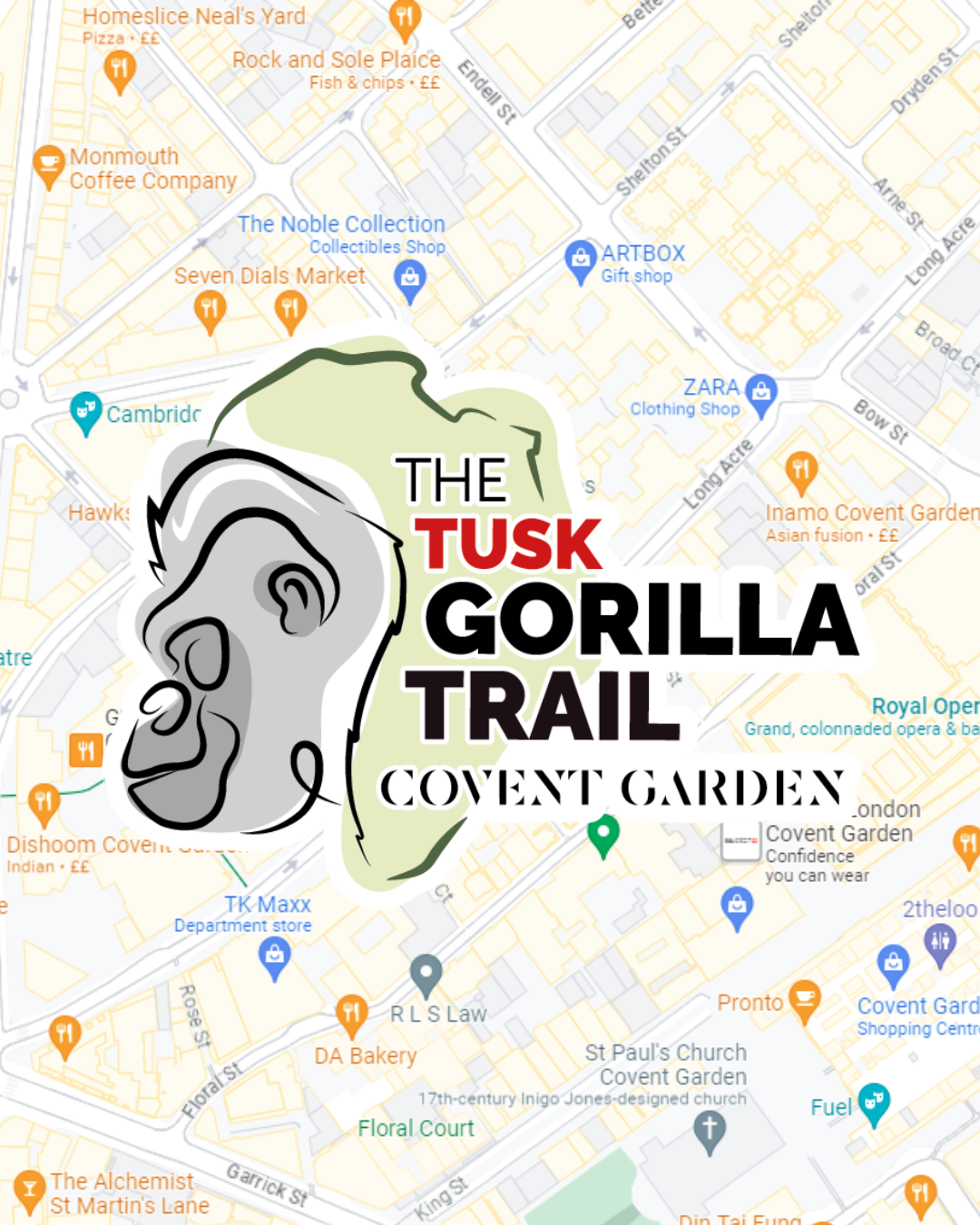 The Tusk Gorilla Trail at Covent - Map Thumbnail 2 